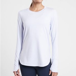 Athleta Uptempo Top size large Serendipity Blue